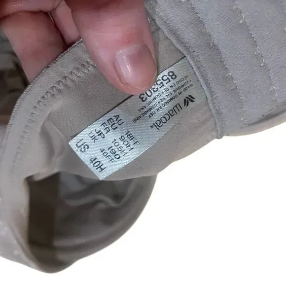 Wacoal size 40H polka dots gray bra - Picture 5 of 6